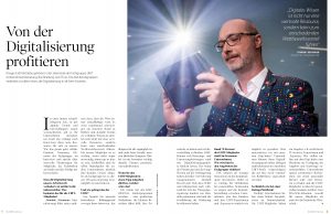 Zeitungsartikel Interview und Foto Neumann mit Ipad